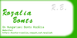 rozalia bonts business card